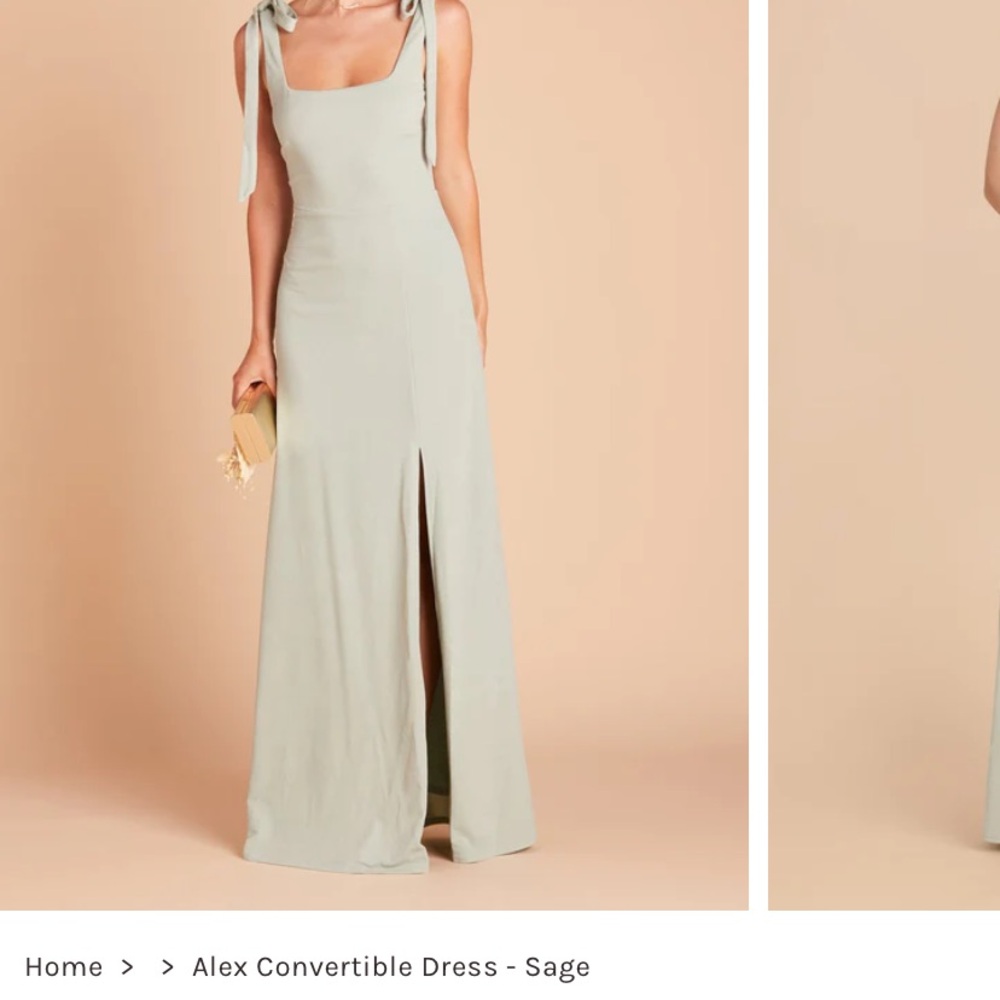 Birdy Grey | Alex Convertible Dress - Sage Crepe Fabric